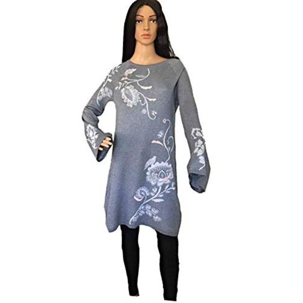 Style & Co. Embroidered Sweaterdress
